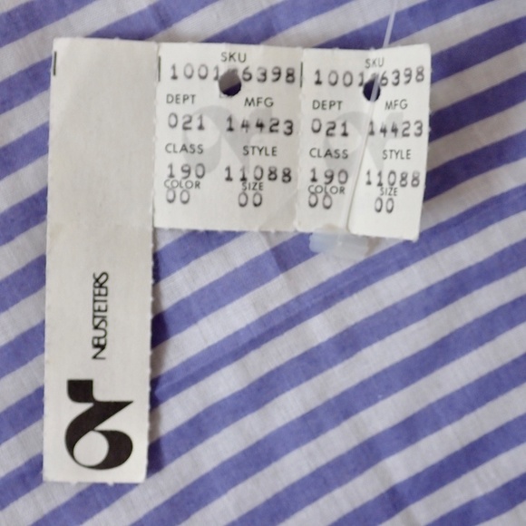 Neusteters Blue White Cotton Seagull Scarf Made in Italy 22" Sq MCM Original Tag - Picture 16 of 16